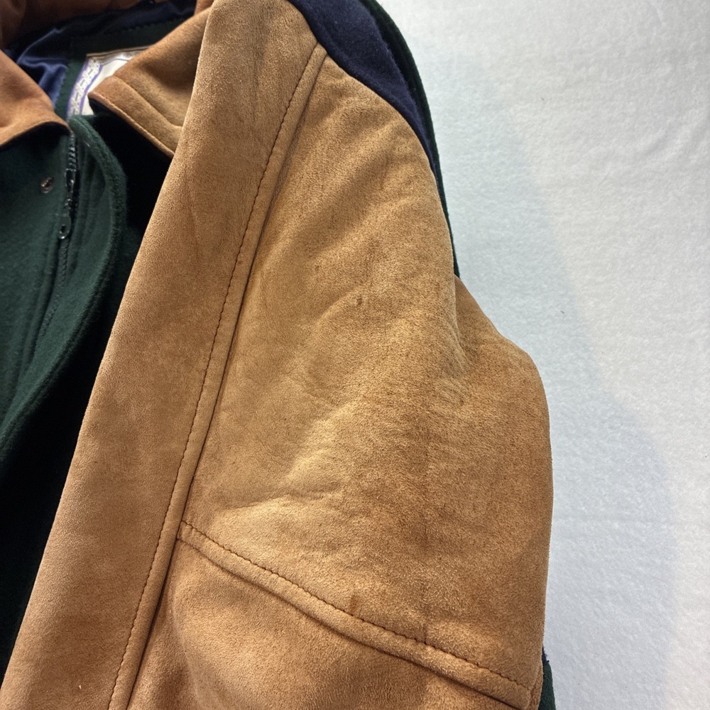VTG Varsity Bomber Letterman Jacket Leather Wool Mens M Pelle Sports Coat Blank - Picture 10 of 16